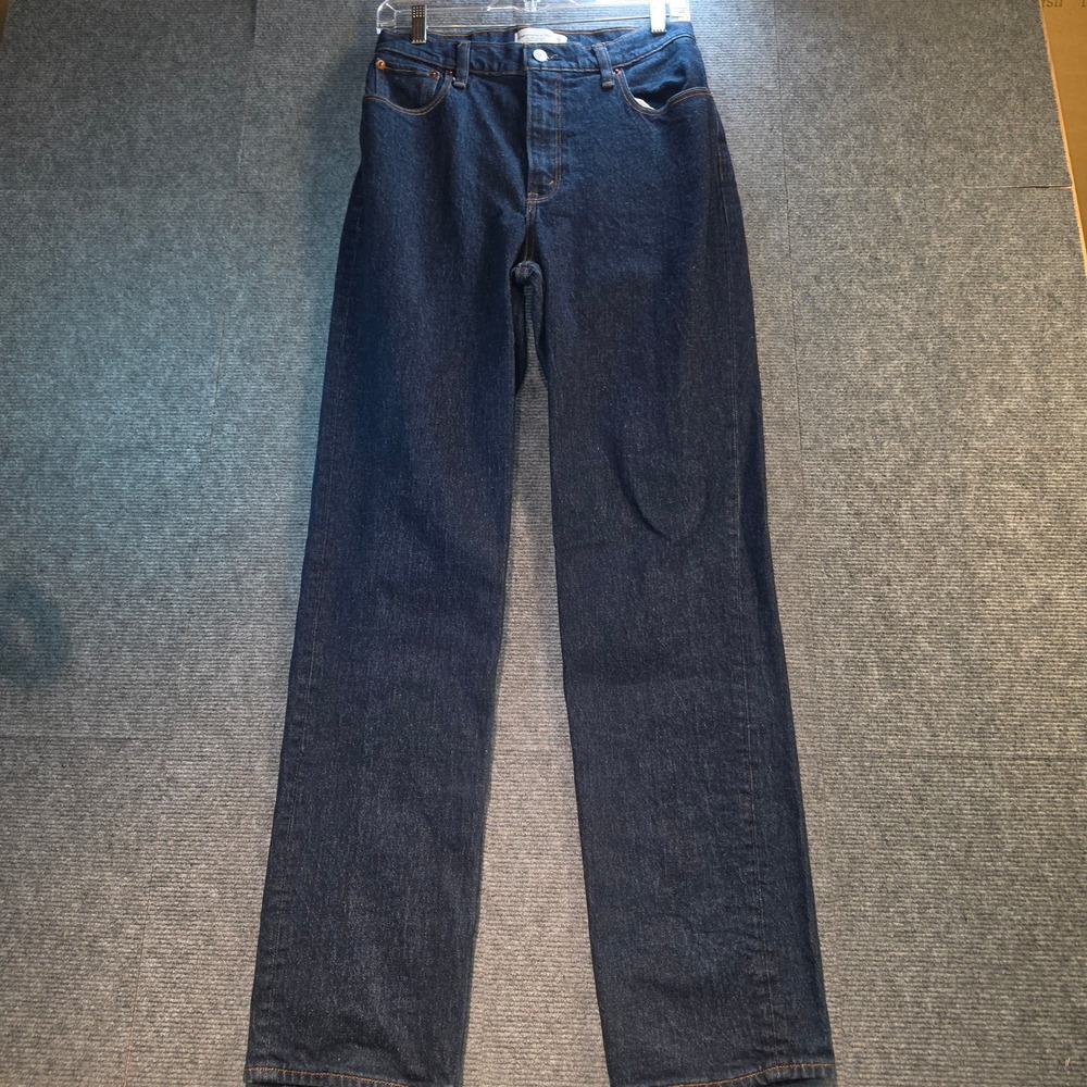 Abercrombie & Fitch The 90s Straight Jeans Womens 28 6L Dark Wash Good High Rise